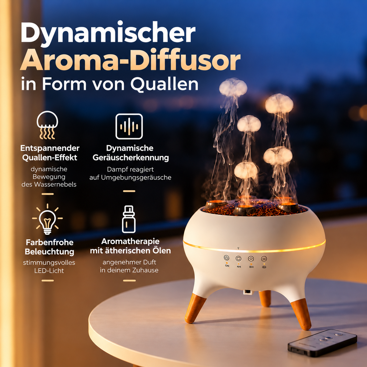 Lampuni Jelly – 3-in-1 Quallen-Diffusor